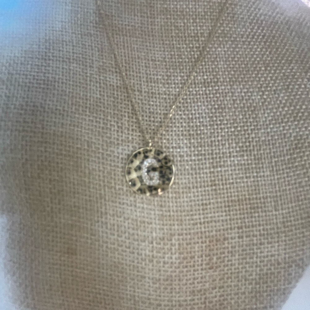 Gold-Tone Round Initial G Pendant Necklace - Women Jewelry